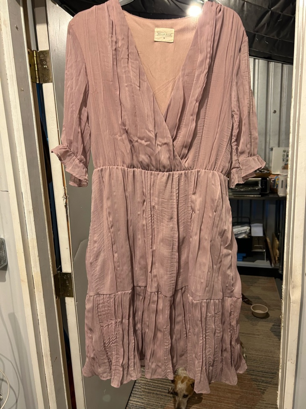 Dusty Rose Wrap-Style Women's Dress